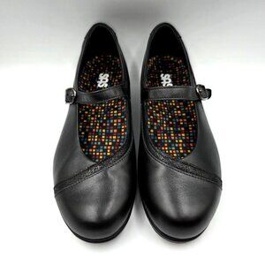 SAS Clare Shoes Womens 11 Black Leather Mary Jane Non Slip Comfort Loafers EUC